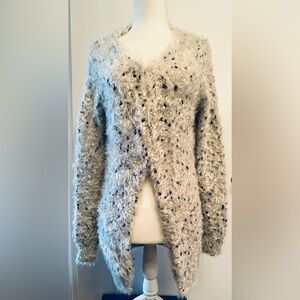 RAGA Fuzzy  Boho Gray Long Cardigan with pockets size XS